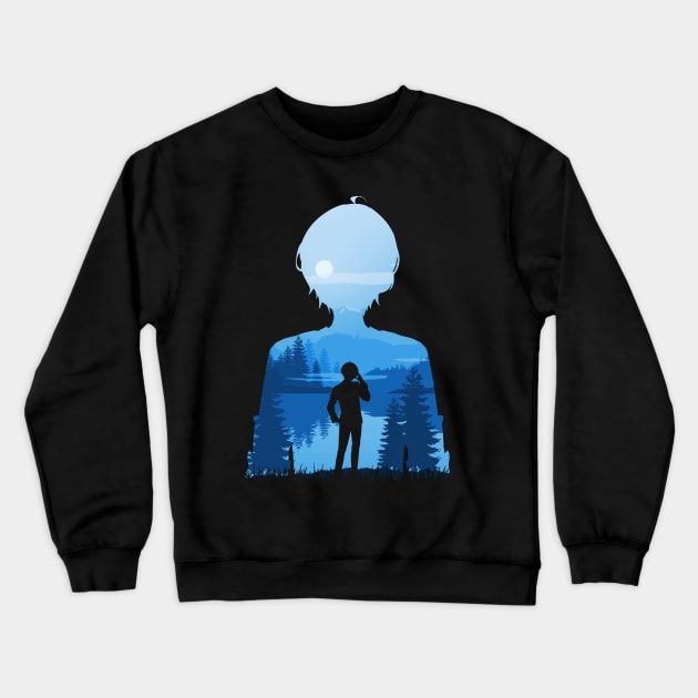 Oshi No Ko - Aqua Hoshino Crewneck Sweatshirt by MyRetroArt